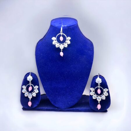Chinar Pink Pendant Set