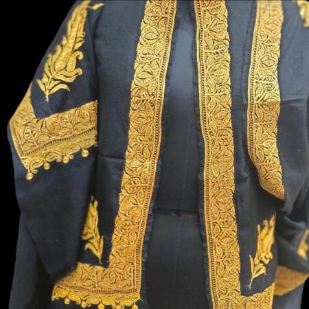 Hand Tilla Pashmina Shawl (Black)