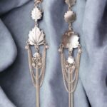 Chinar Double Chain Earrings