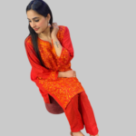 Red Kashida Kari Summer Cords.