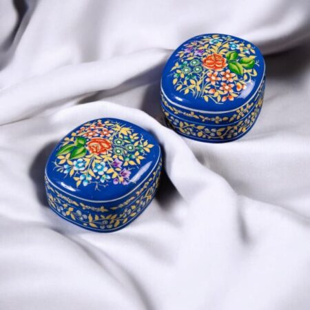 Beautiful Blue Kashmiri Paper Mache Boxes.